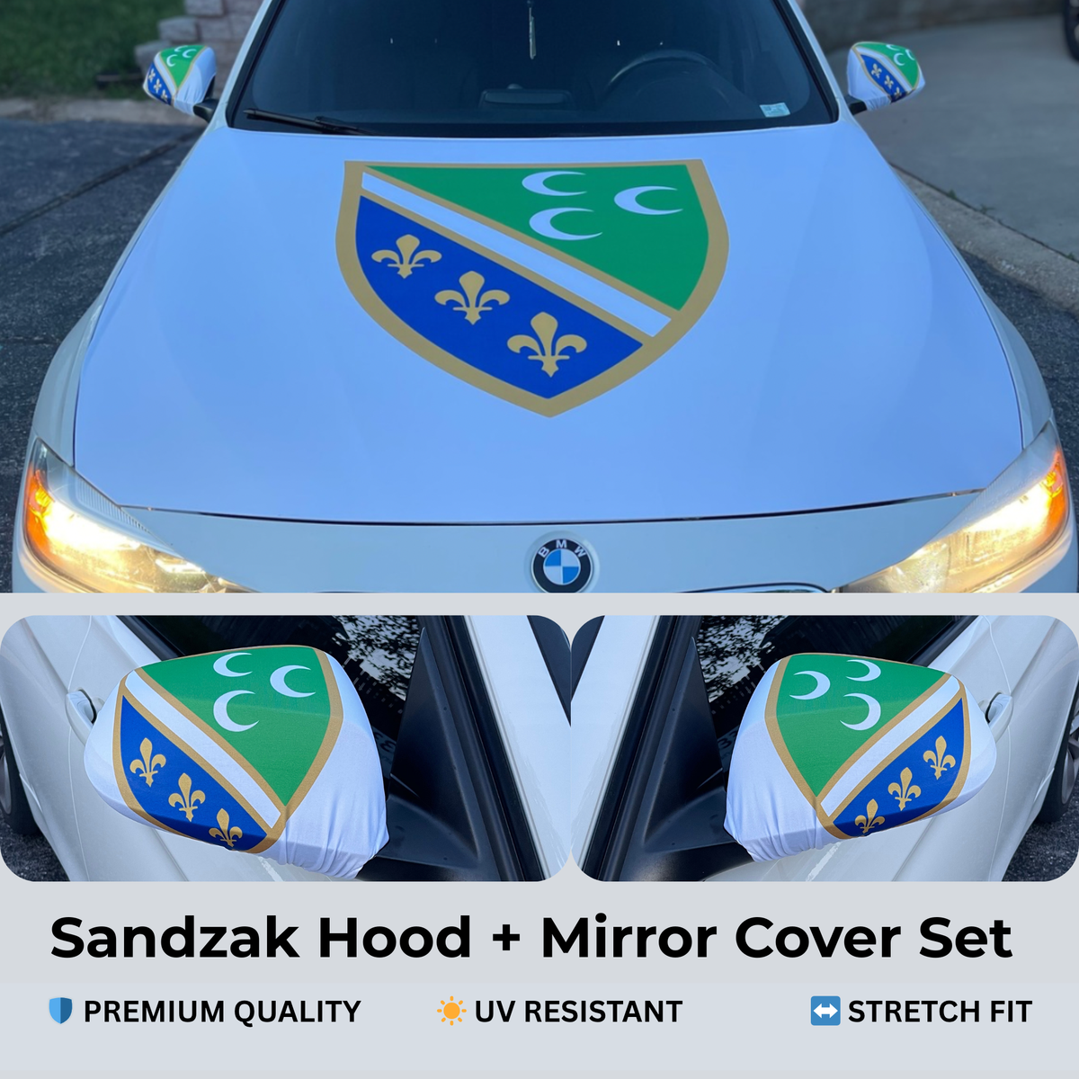 Sandzak Car Hood & Mirror Cover Set