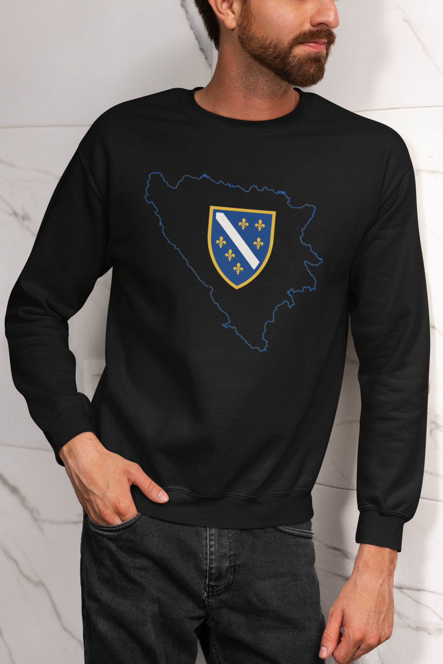 Bosna Map & Crest Crewneck Sweatshirt