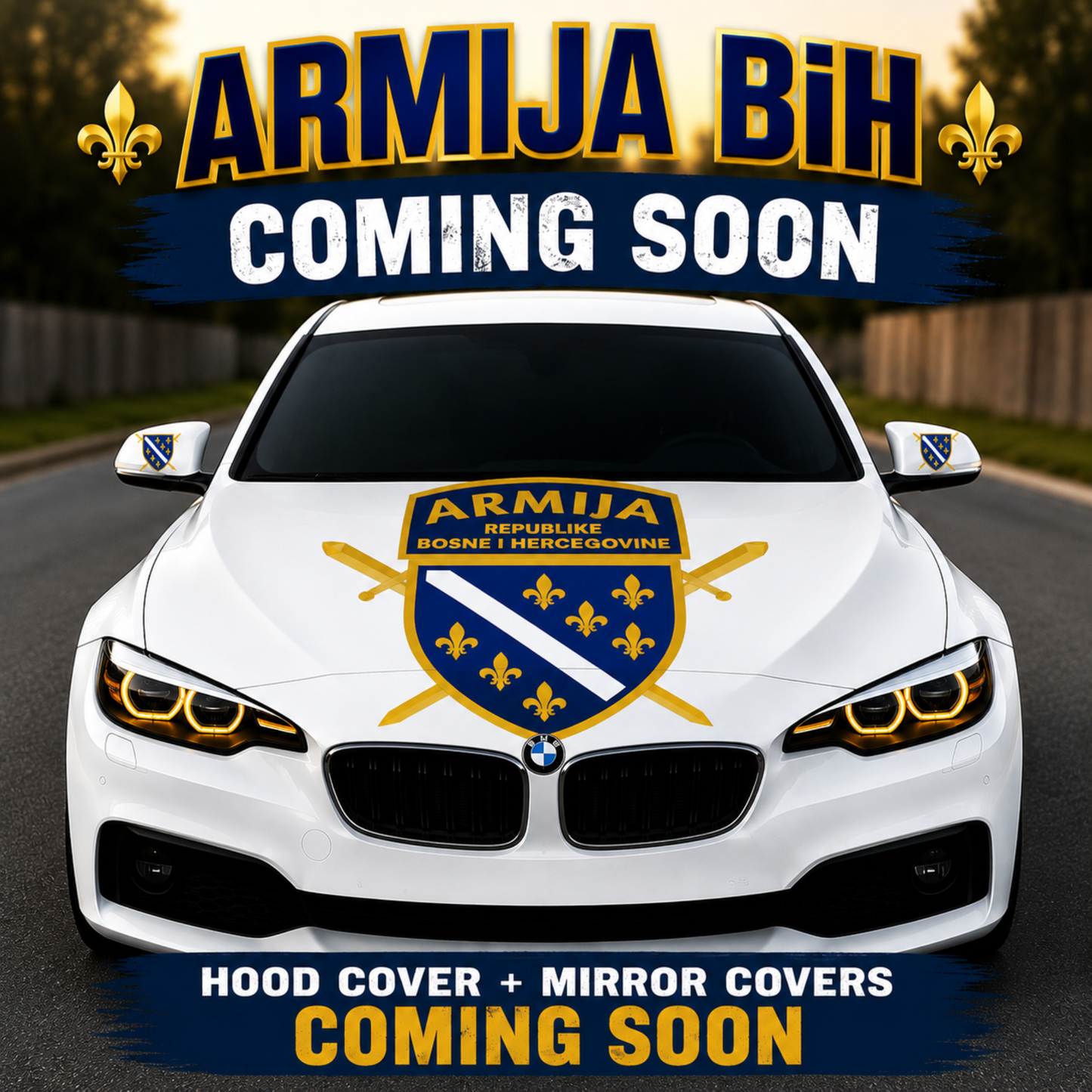 Armija BiH Car Hood & Mirror Cover Set – Coming Soon
