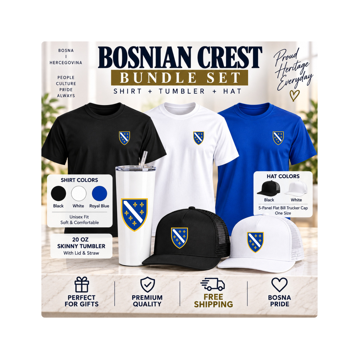 Bosnian Crest Bundle Set
