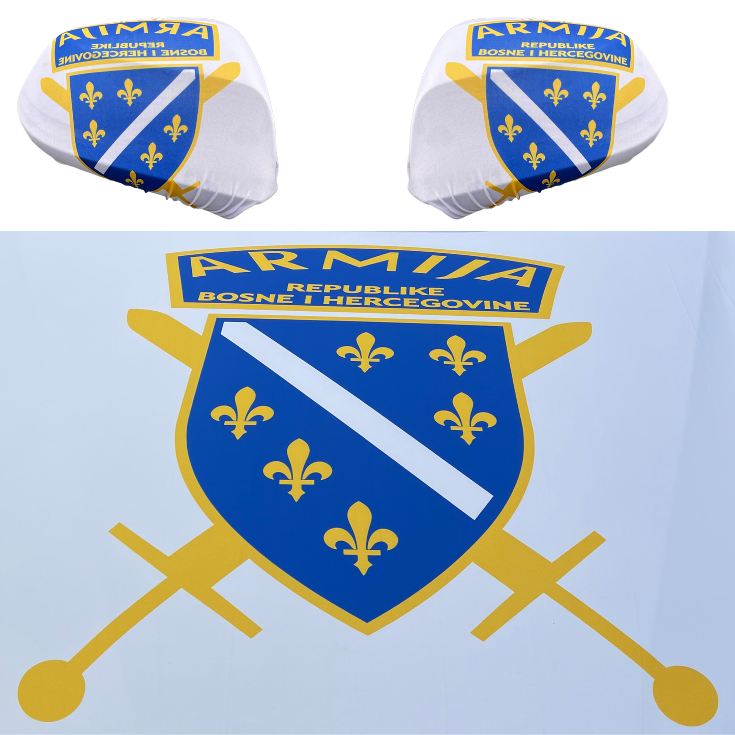Armija RBiH Car Hood & Mirror Cover Set – Republic of Bosnia & Herzegovina