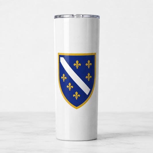 Bosnian Ljiljan Crest 20 oz Skinny Tumbler