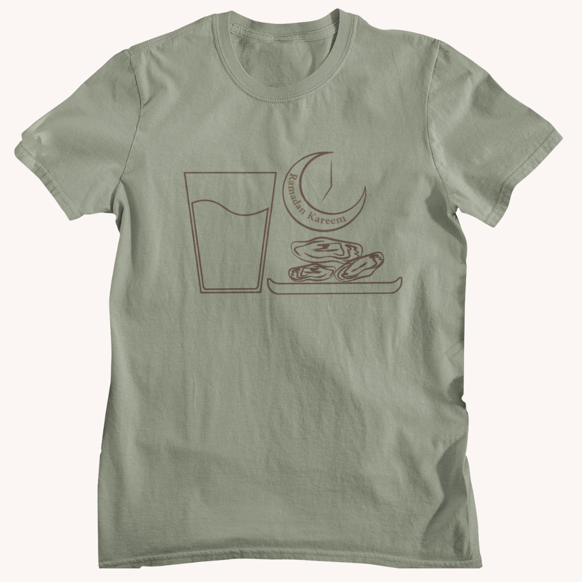 Minimal Ramadan Kareem Tee | Iftar Crescent Design