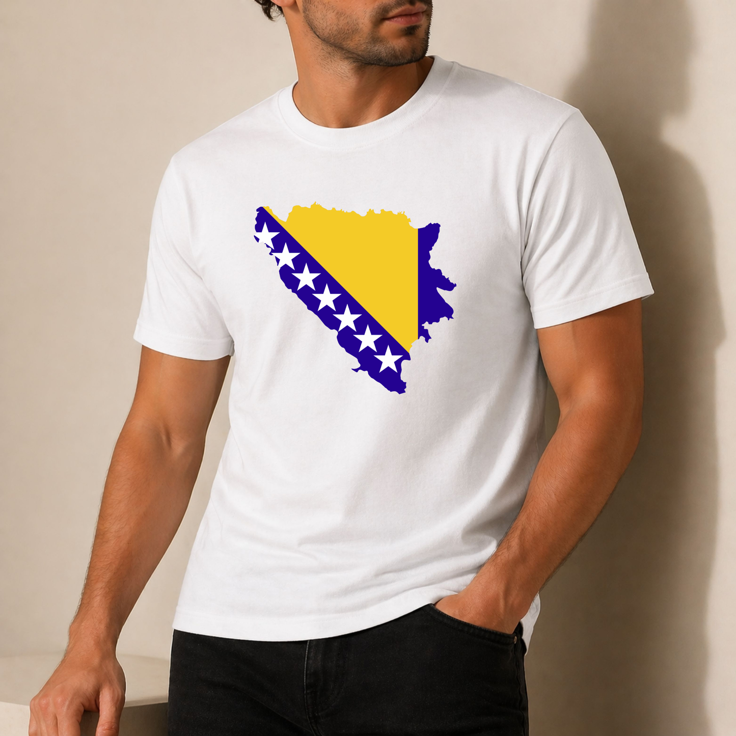 Bosna Flag Map T-Shirt