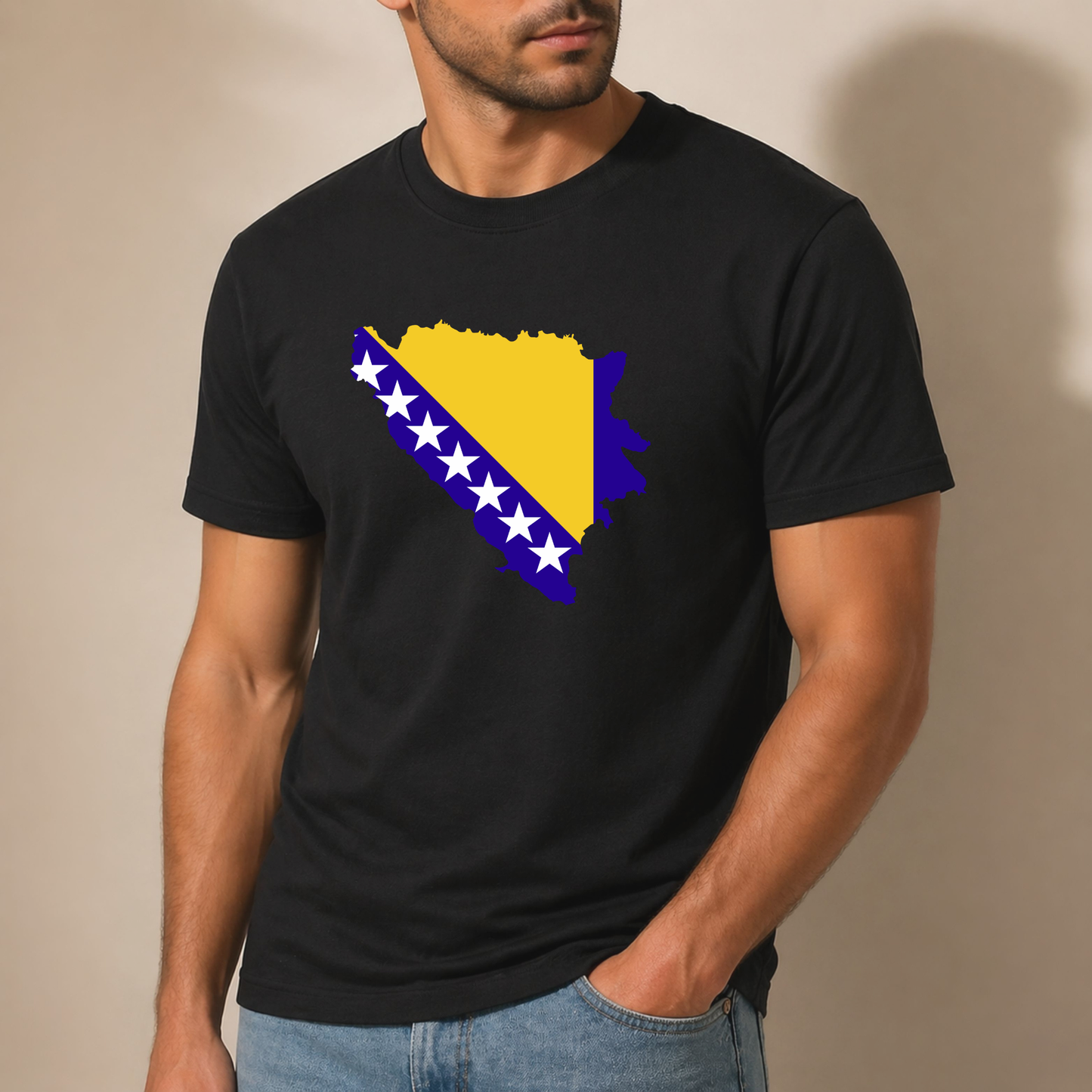 Bosna Flag Map T-Shirt