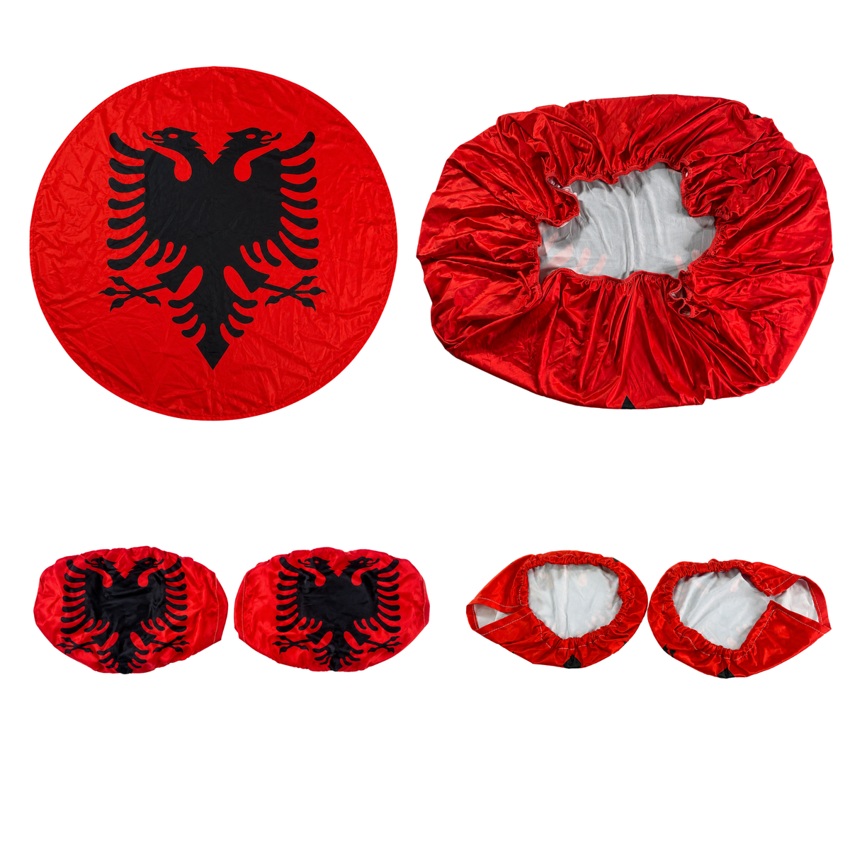 Albania Flag Car Hood & Mirror Cover Set