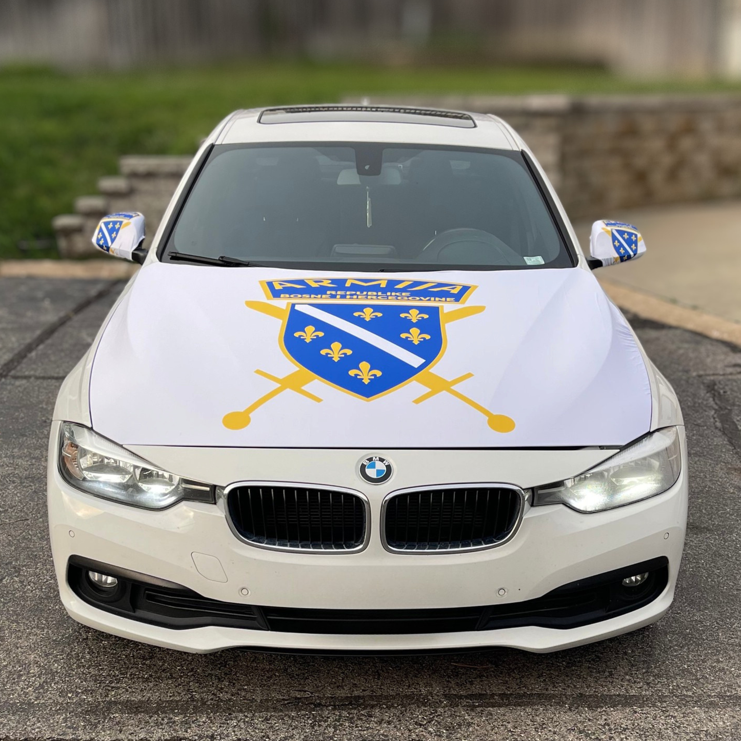 Armija RBiH Car Hood & Mirror Cover Set – Republic of Bosnia & Herzegovina