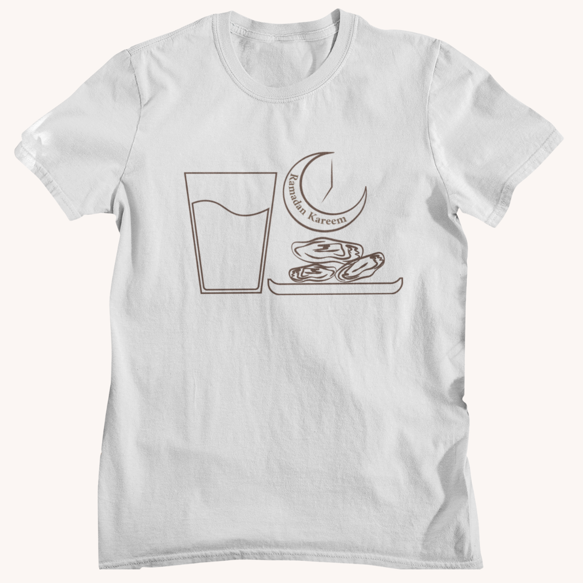 Minimal Ramadan Kareem Tee | Iftar Crescent Design