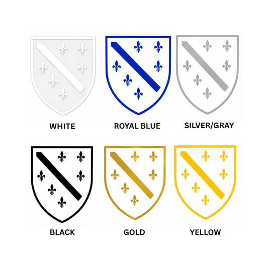 Bosnian Ljiljan Shield Vinyl Decal