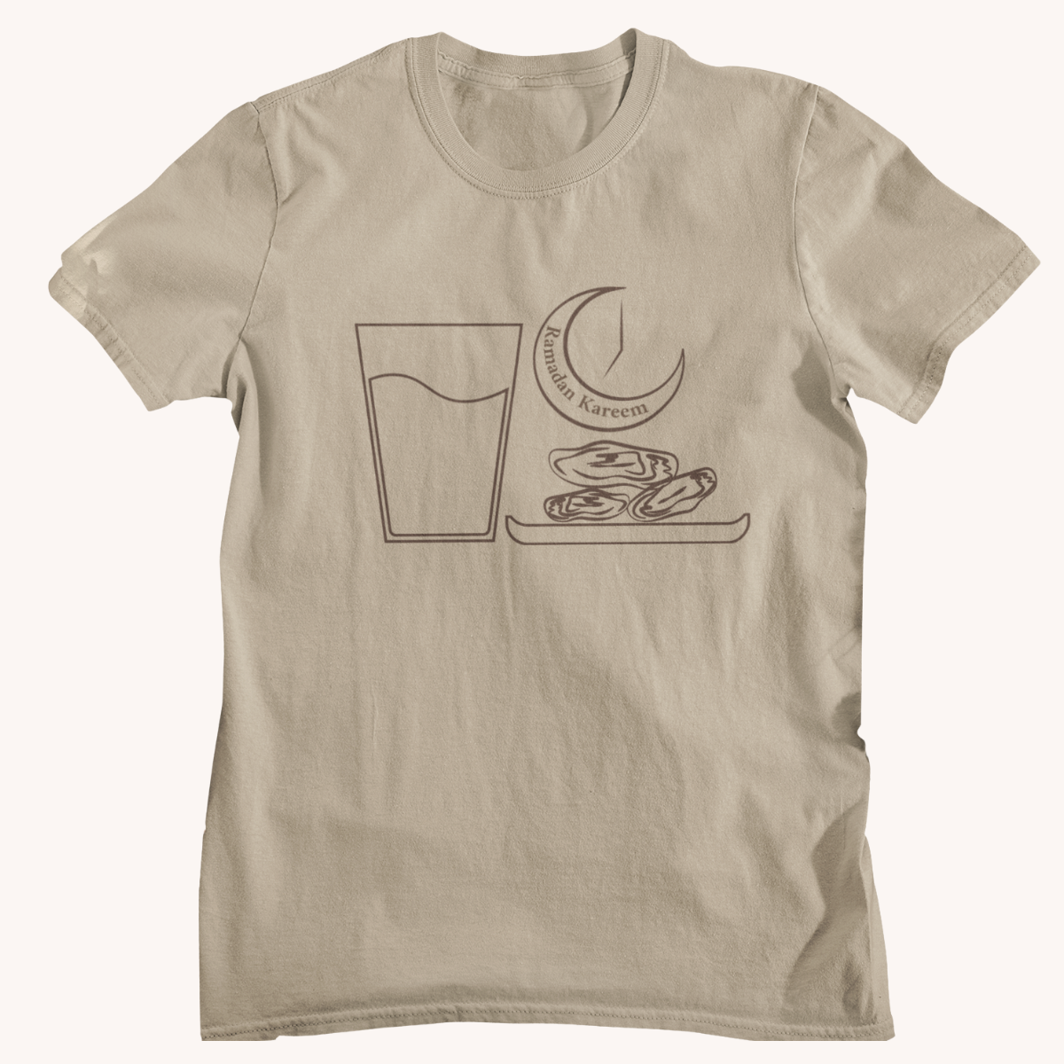 Minimal Ramadan Kareem Tee | Iftar Crescent Design