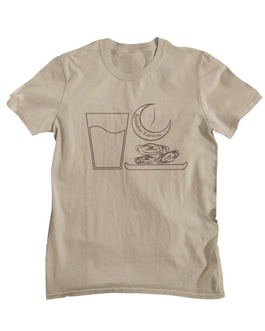 Minimal Ramadan Kareem Tee | Iftar Crescent Design