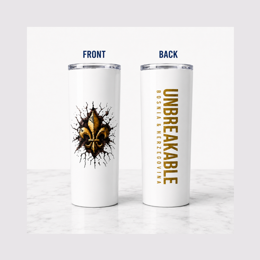 Unbreakable Bosnian 20 oz Skinny Tumbler