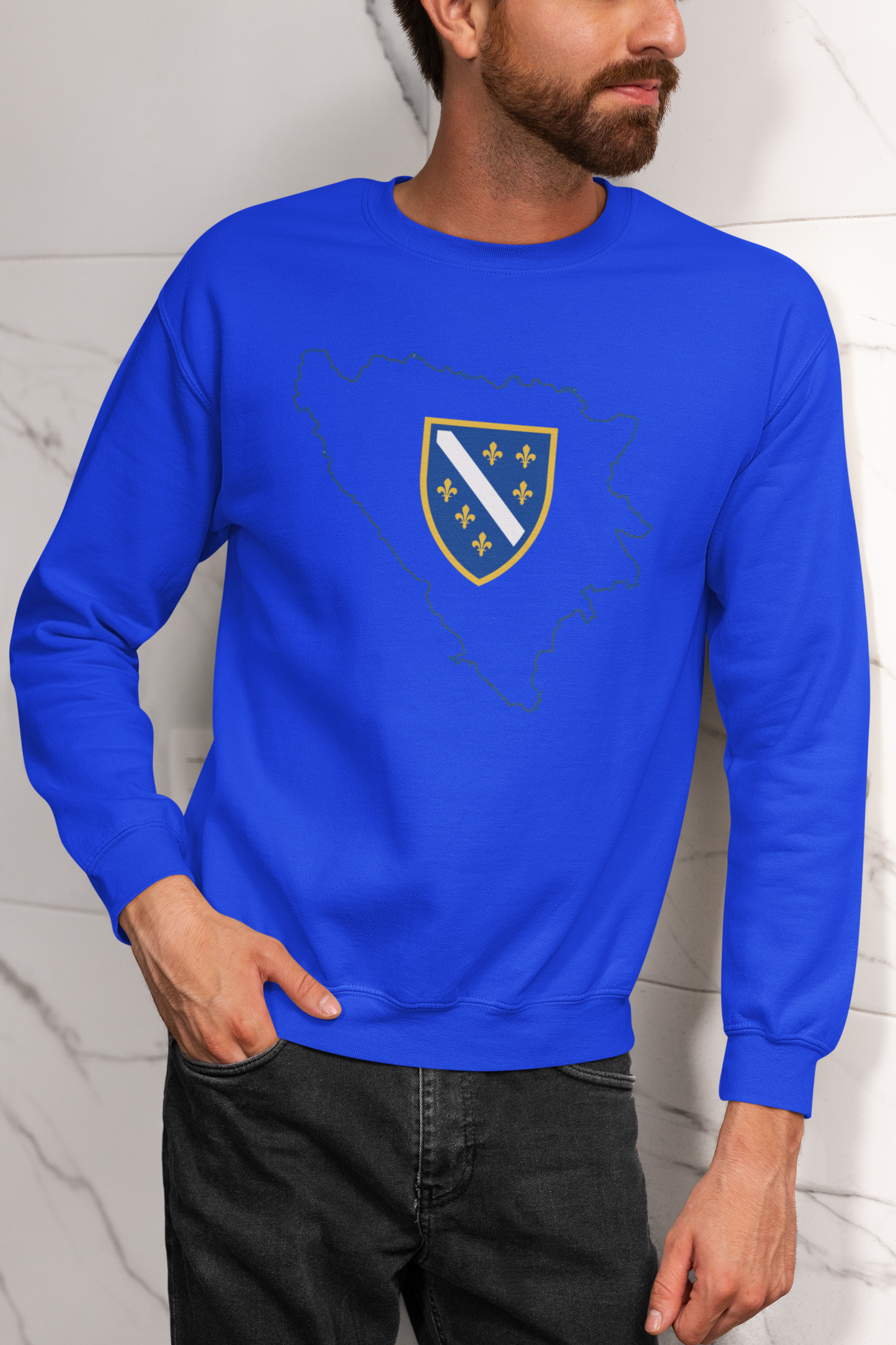 Bosna Map & Crest Crewneck Sweatshirt