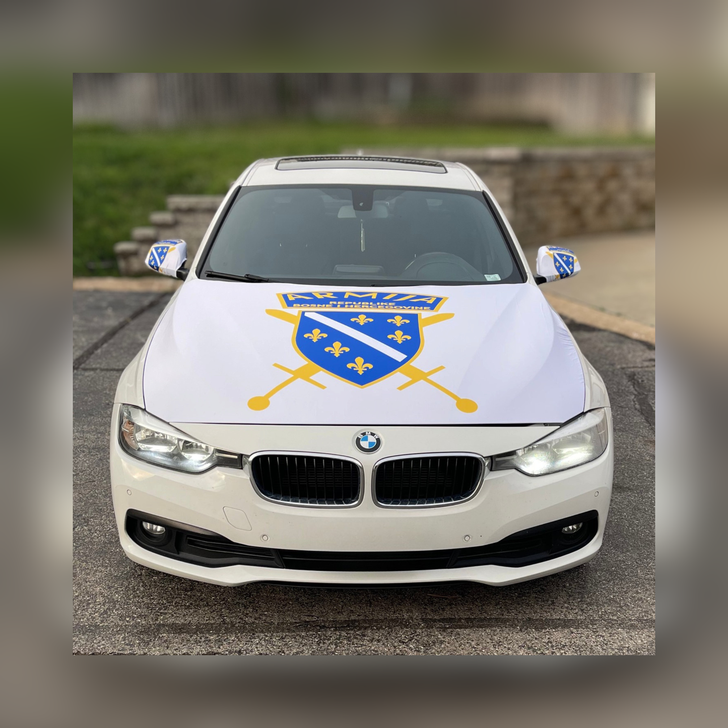 Armija RBiH Car Hood & Mirror Cover Set – Republic of Bosnia & Herzegovina