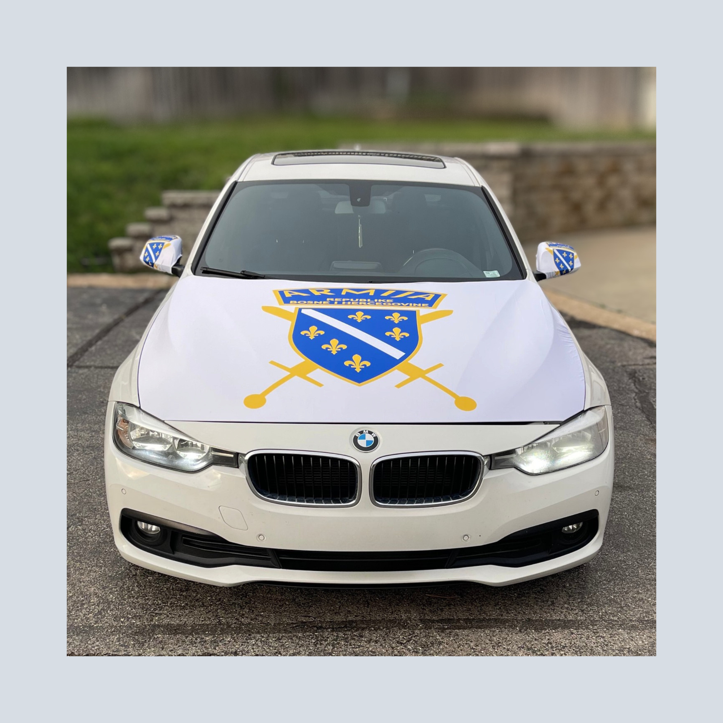 Armija RBiH Car Hood & Mirror Cover Set – Republic of Bosnia & Herzegovina