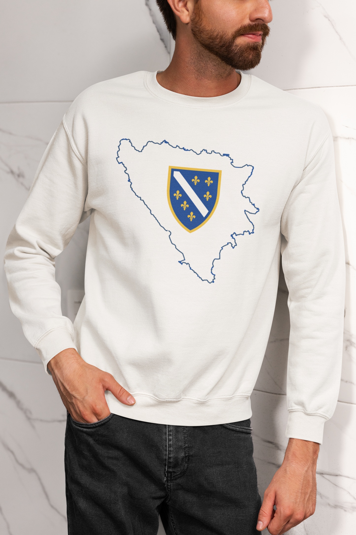 Bosna Map & Crest Crewneck Sweatshirt