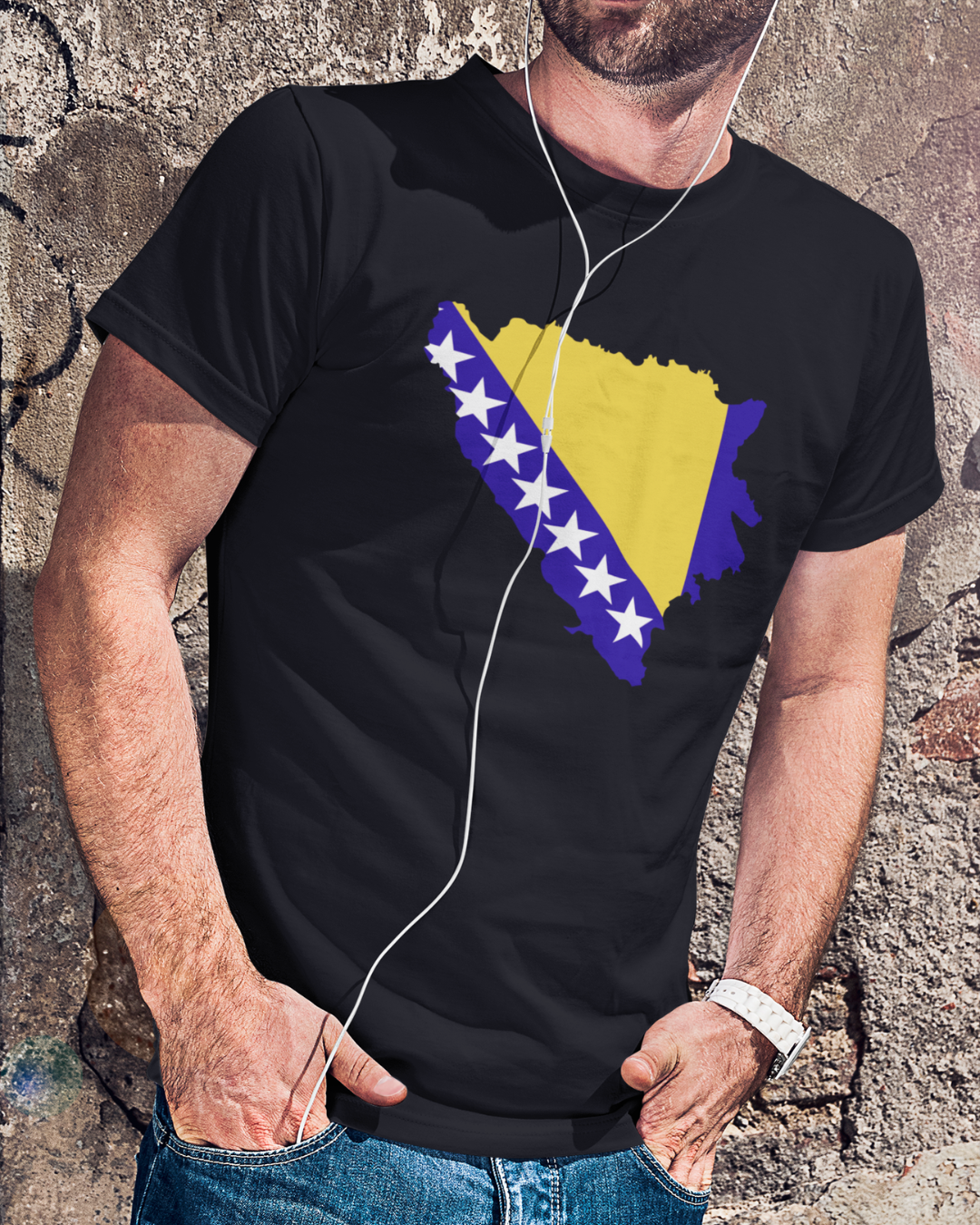 Bosna Flag Map T-Shirt