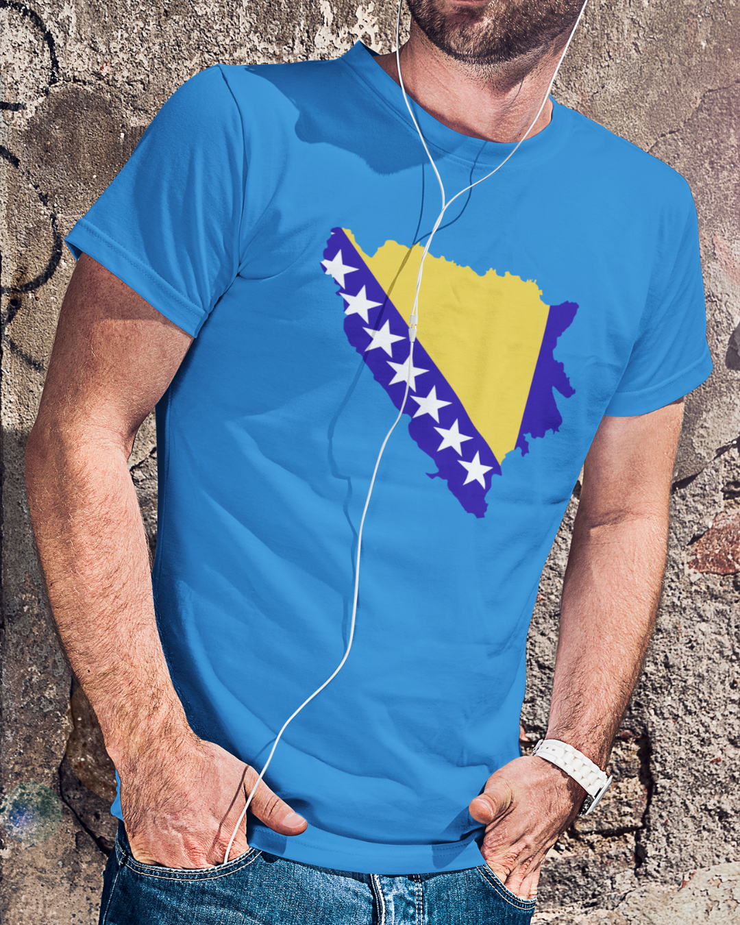Bosna Flag Map T-Shirt