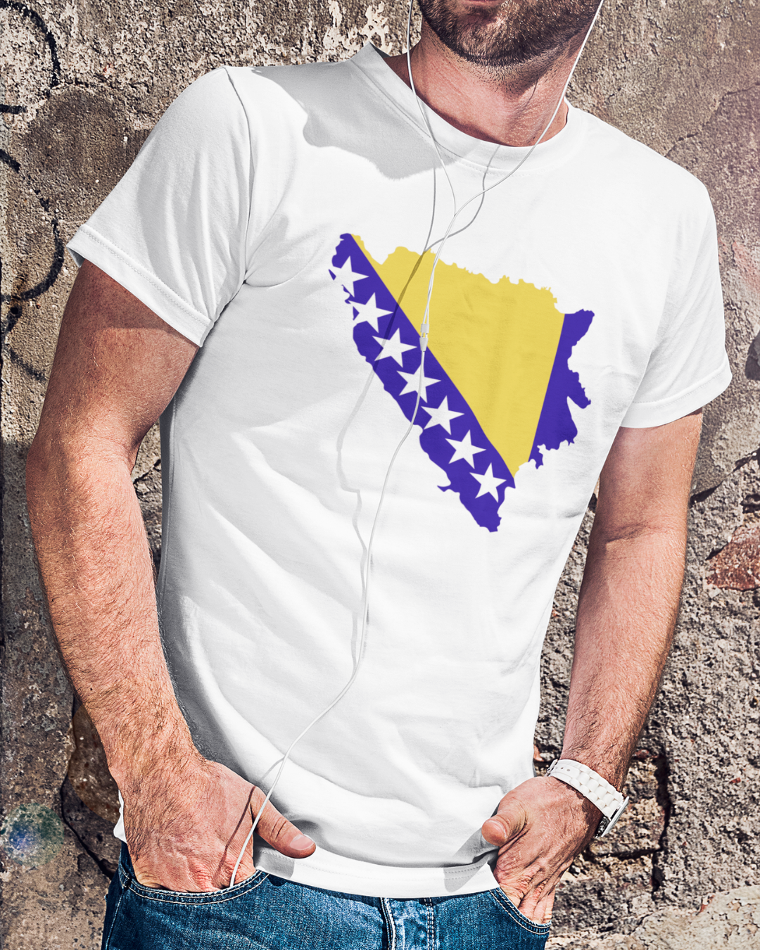Bosna Flag Map T-Shirt