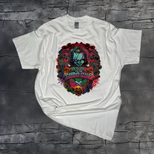Say Hi to the Good Guy-Glow in the Dark White-Tee