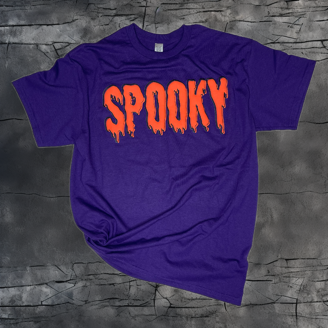 Spooky Puff Tee-Purple