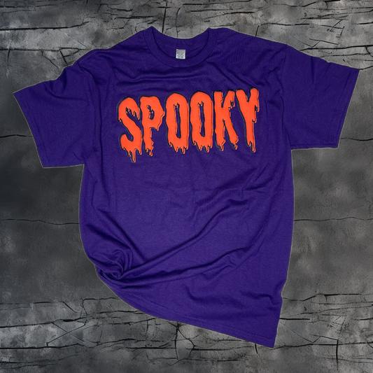 Spooky Puff Tee-Purple