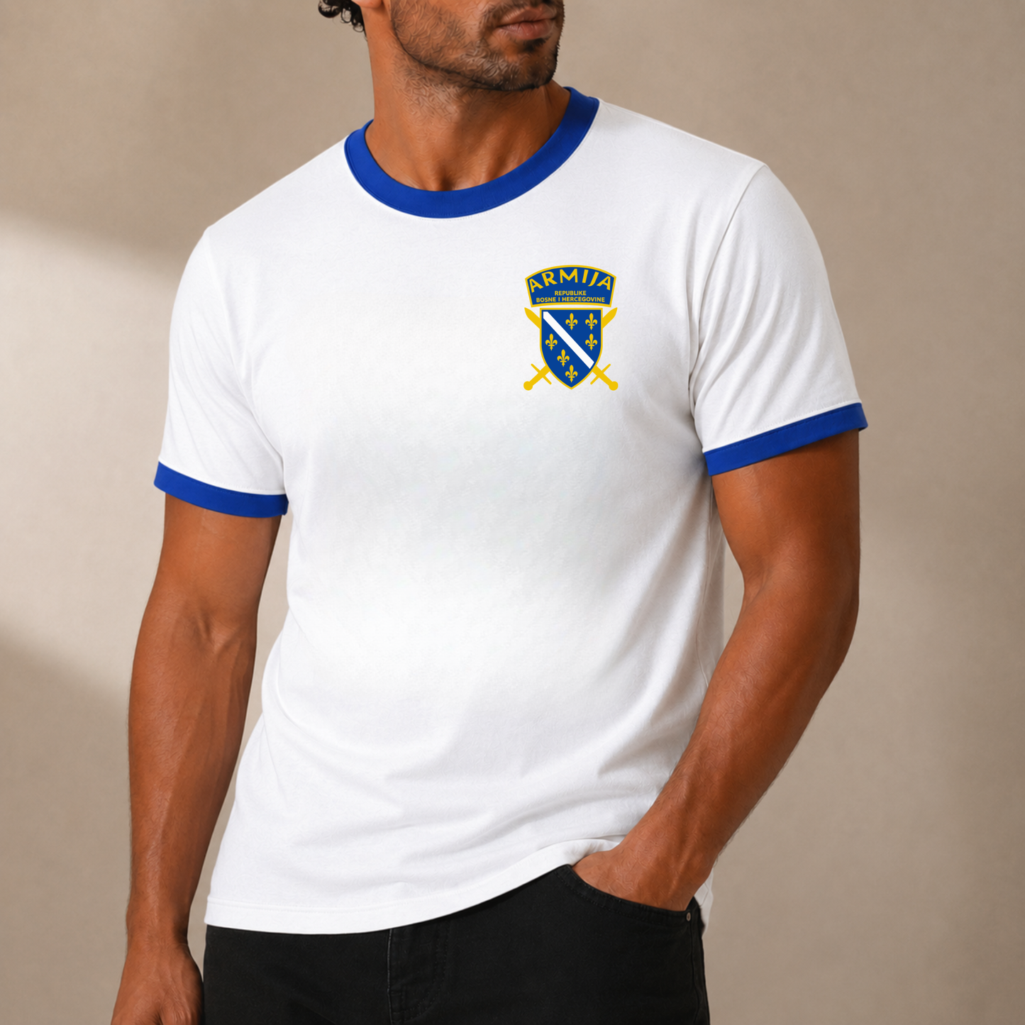 Armija Bosna Left Chest Ringer T-Shirt